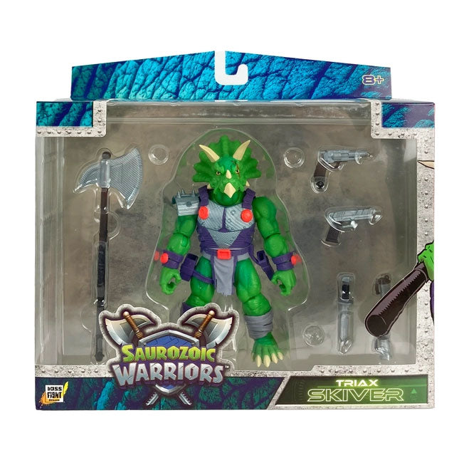 Saurozoic Warriors: Triax Skiver 5-inch Scale Action Figure DAMAGED Box