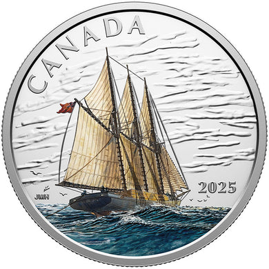 2025 Canada $15 Tall Ships: Three-masted Schooner Silver Proof Coin