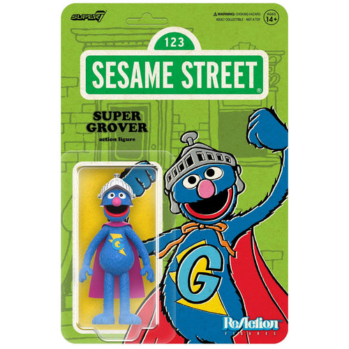 Sesame Street Wv3  - Super Grover ReAction Figure