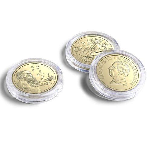 Ultra Coin Capsules (Box of 10) - Perfect Fit for Australian $2 Coin