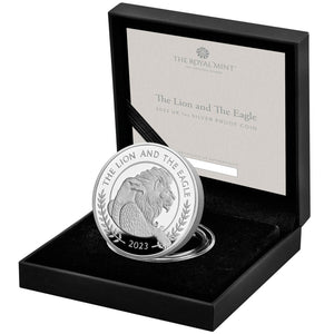 2023 UK £2 Lion & The Eagle 1oz Silver Proof Coin