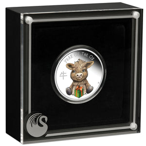 2021 Tuvalu 50c Baby Ox 1/2oz Silver Proof Coin