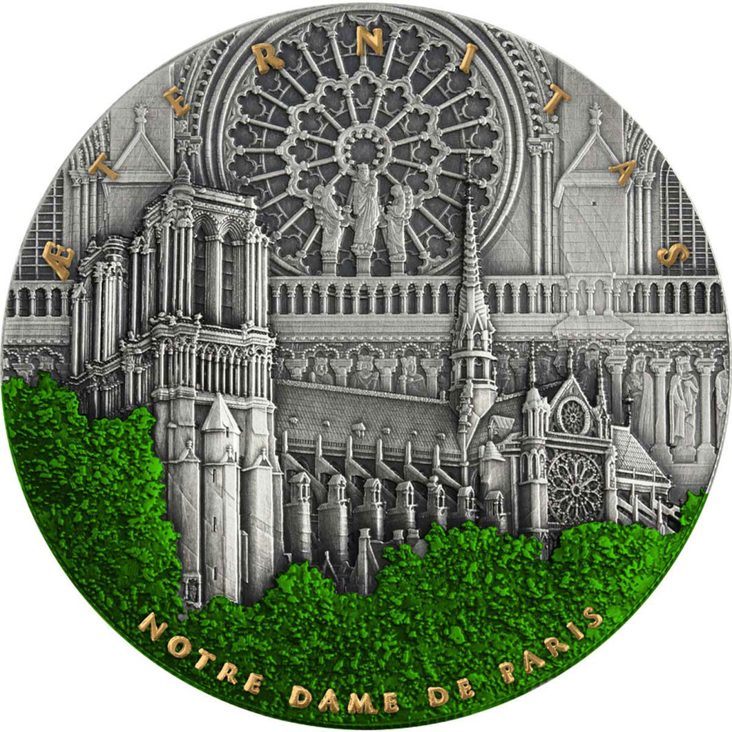2021 Niue $5 Notre Dame Cathedral 2oz Silver Coin