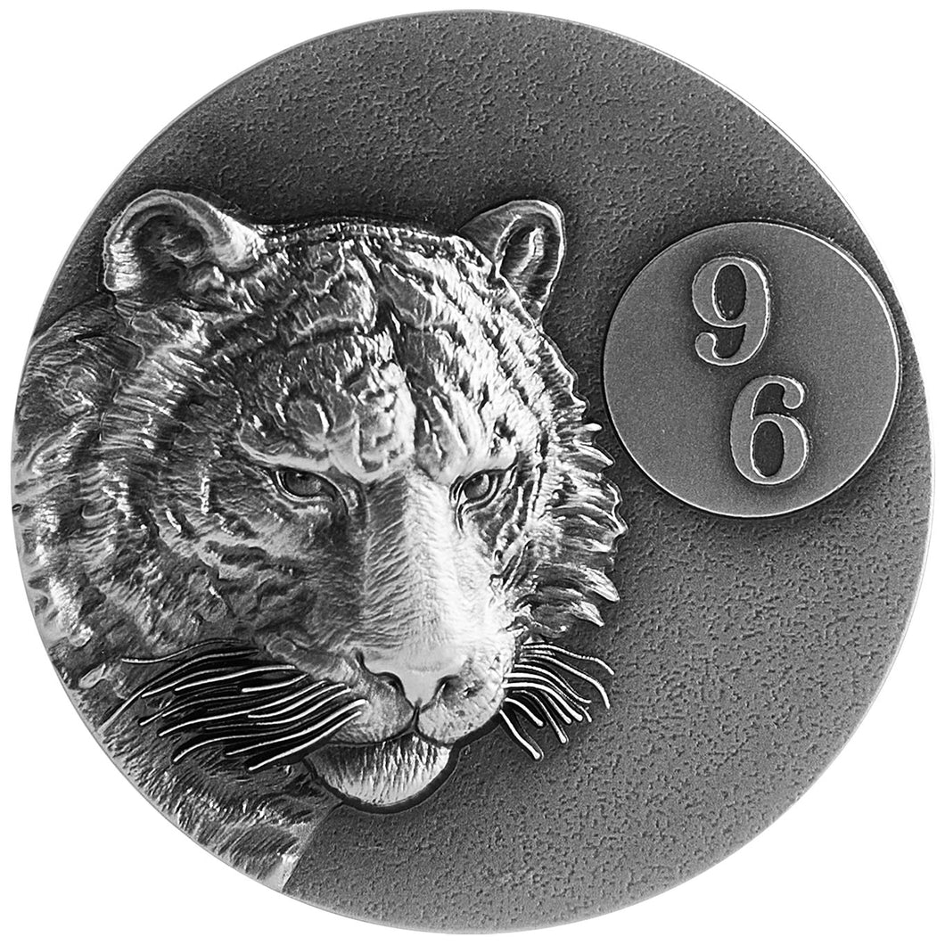 2022 Niue $2 96 Zodiac Tiger 2oz Silver Coin