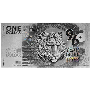 2022 Niue $2 96 Zodiac Tiger 2oz Silver Coin