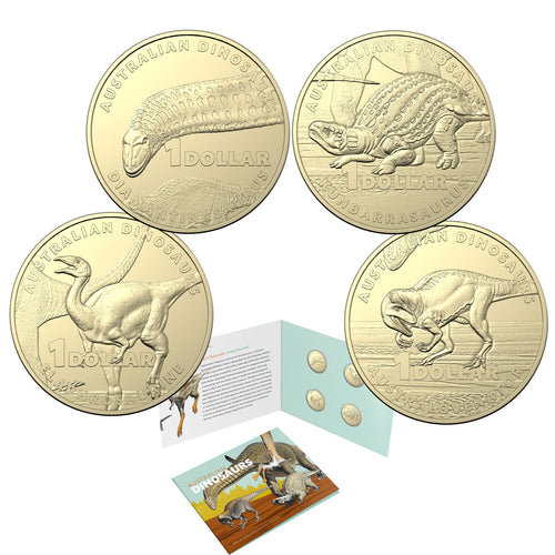 2022 $1 Dinosaurs Unc 4-Coin Set