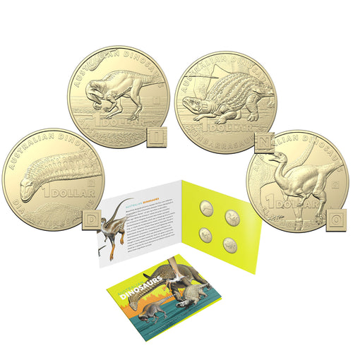 2022 $1 Dinosaurs Unc 4-Coin Privy Mark Set