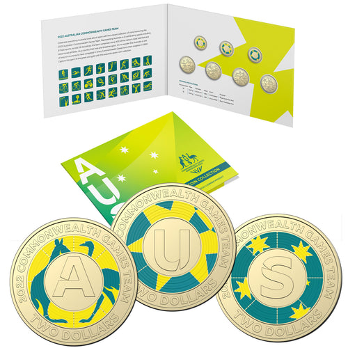 2022 $2 & $1 Commonwealth Games 7-coin Set
