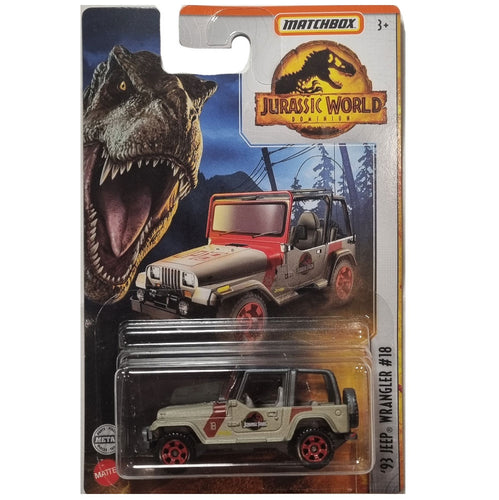 Matchbox Jurassic World 2022 '93 Jeep Wrangler #18 Die Cast Vehicle