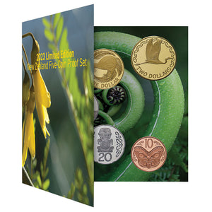 2023 NZ Annual 5-coin Proof Coin Set