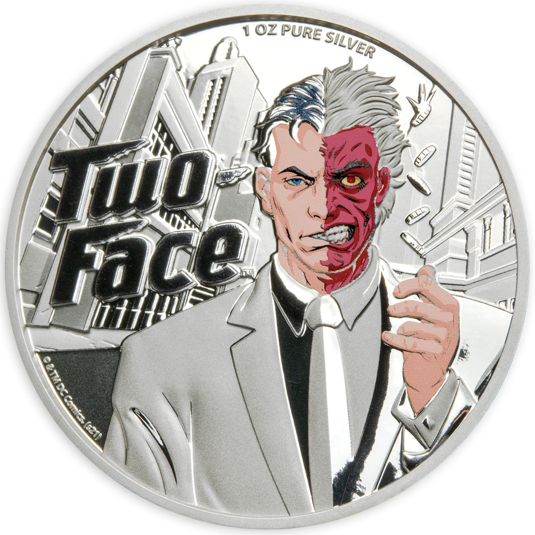 2022 Samoa $5 Villains - Two Face 1oz Silver Coin