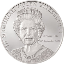2022 Cook Isl. $5 Queen Elizabeth II In Memoriam 1oz Silver Coin