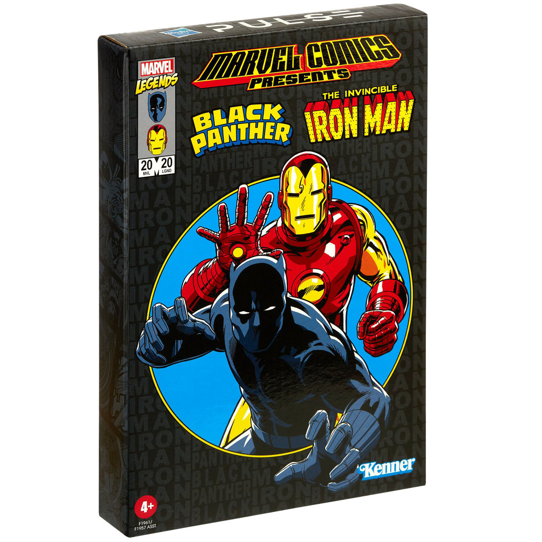 Marvel Legends Retro 3.75 Inch Black Panther & Iron Man Action Figure Set
