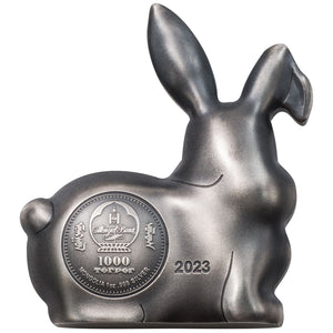 2023 Mongolia 1000Tg Sweet Rabbit 1oz Silver Coin