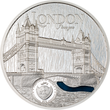 2023 Palau $20 Tiffany Art Metropolis - London 3oz Silver Coin