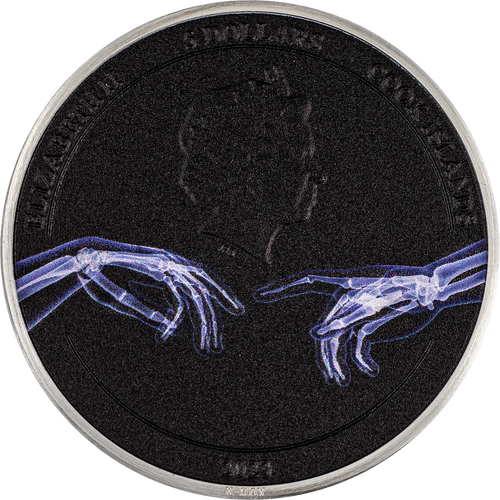 2023 Cook Islands $5 X-Ray – Creation of Adam 1oz Silver Coin