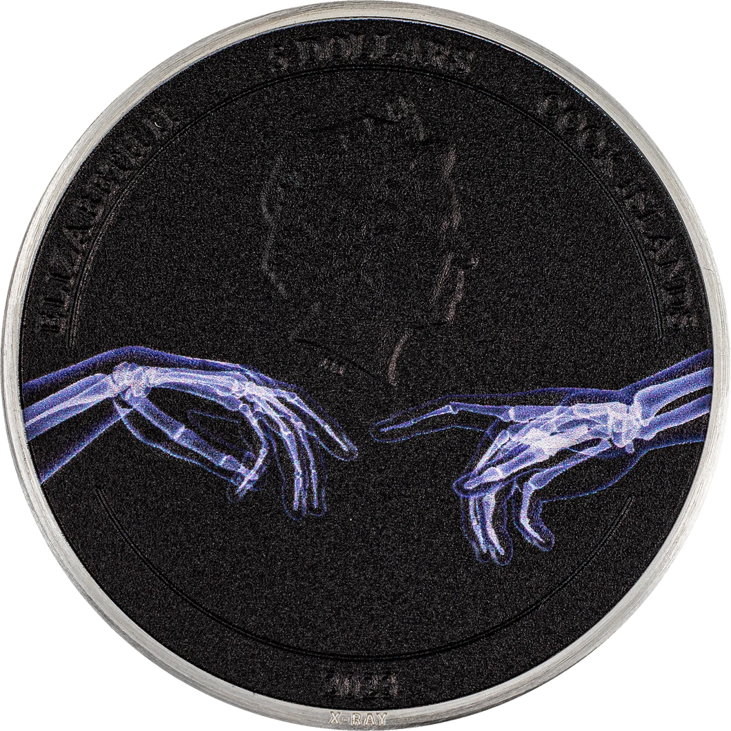 2023 Cook Islands $5 X-Ray - Creation of Adam 1oz Silver Coin