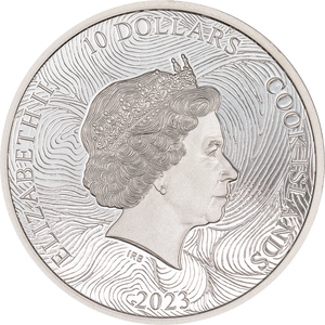 2023 Cook Islands $10 Silverland – The Wave 2oz Silver Coin