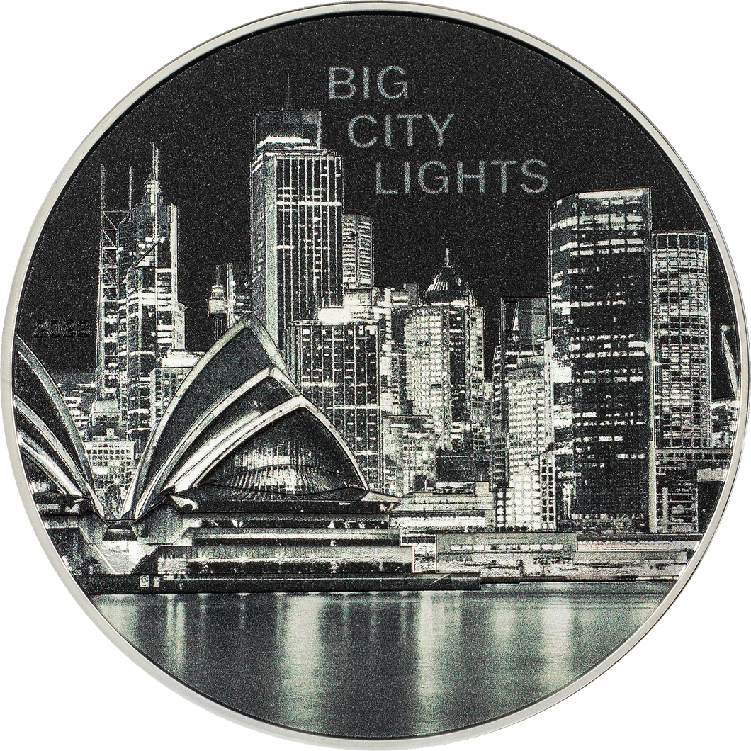 2023 Cook Isl. $5 Big City Lights – Sydney 1oz Silver Coin