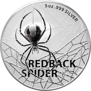 2021 $5 Redback Spider 5oz Silver BU