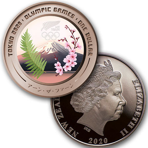 2020 NZ $1 Tokyo 2020 Olympic Games Mt Fuji BU Coin
