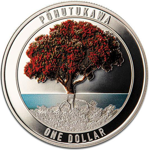 2020 NZ $1 Pohutukawa Silver Proof Coin