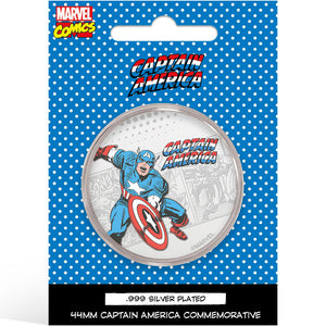 Marvel Captain America Silver Plated Collector Medal