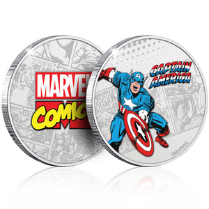Marvel Captain America Silver Plated Collector Medal