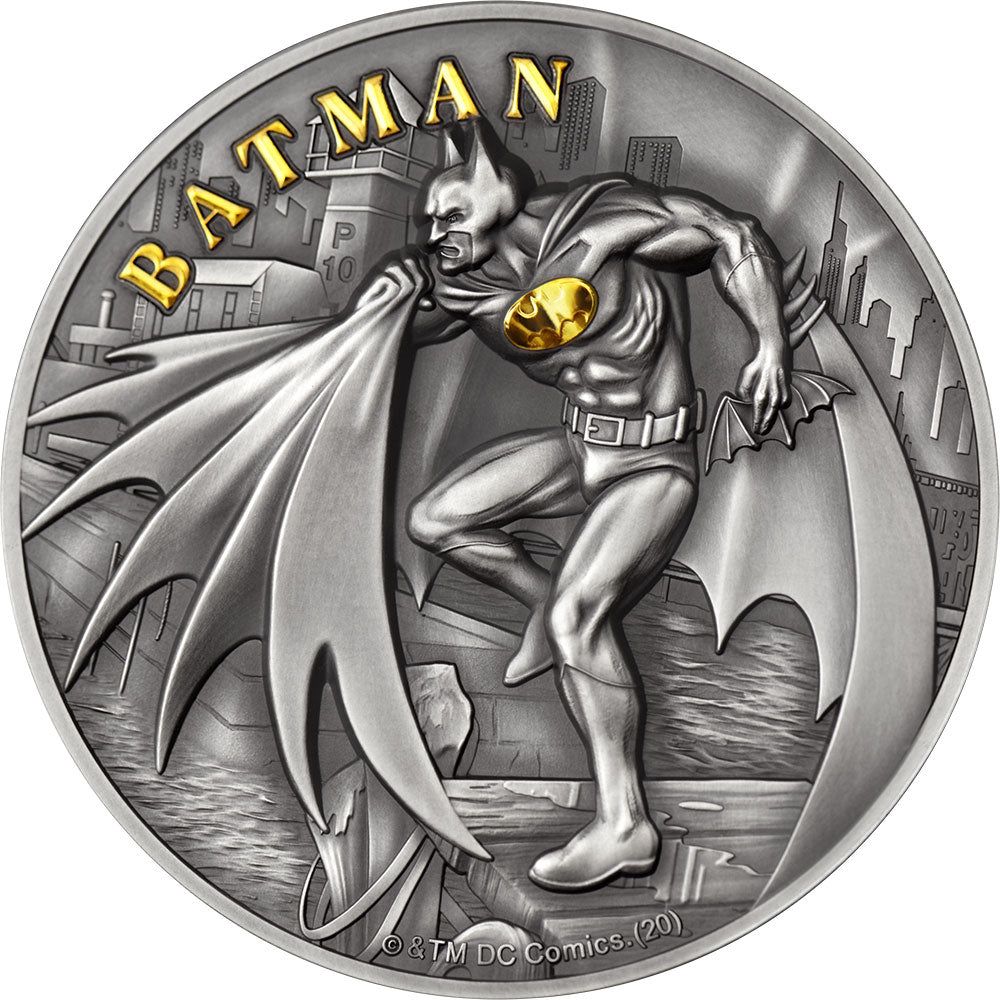2021 Cook Isl. $10 Batman 2oz Silver Coin
