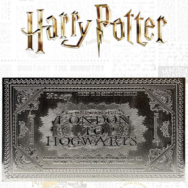 Harry Potter Hogwarts Express Silver-plated Ticket Replica