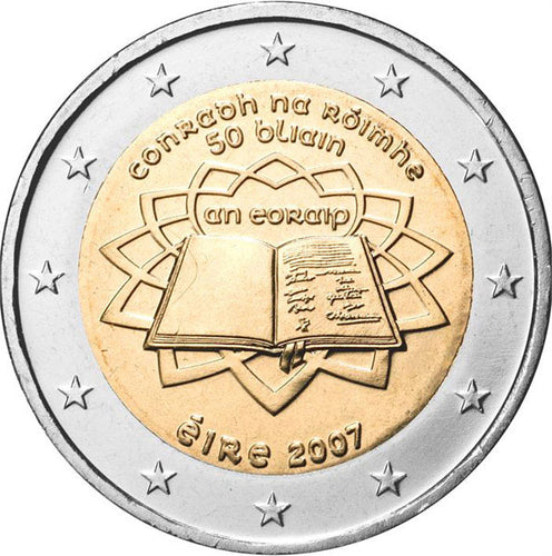 2007 Ireland 2€ Treaty of Rome Unc In Folder