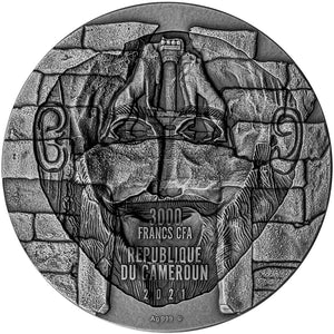2021 Cameroon 3000Fr Mask of Agamemnon 3oz Silver Coin
