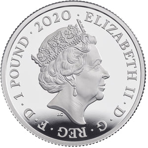 2020 UK £1 James Bond #2 1/2oz Silver Proof