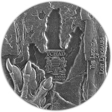 2022 Chad 10,000Fr Tyrannosaurus - Lost Giant Dinosaur 2oz Silver Pair