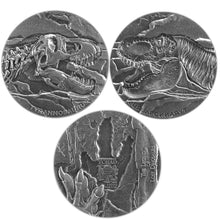 2022 Chad 10,000Fr Tyrannosaurus - Lost Giant Dinosaur 2oz Silver Pair