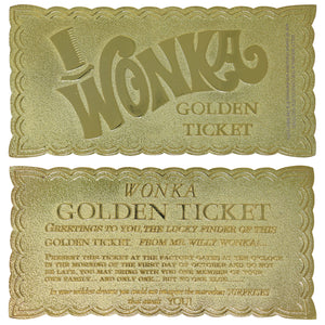 Willy Wonka Full Sized Golden Ticket Replica