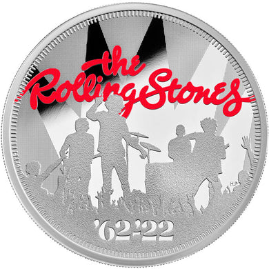 2022 UK £2 Music Legends - Rolling Stones 1oz Silver Proof