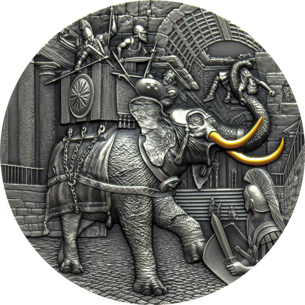 2022 Niue $5 War Elephant 2oz Silver Coin
