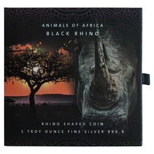 2022 Solomon Isl. $2 African Animals - Black Rhino 1oz Silver Proof