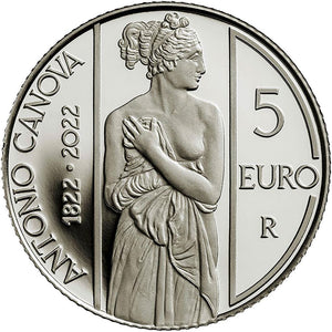 2022 Italy 5€ Antonio Canova Silver Coin