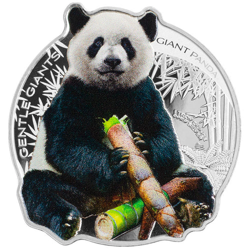 2022 Solomon Isl. $2 Gentle Giants Panda 1oz Silver Coin