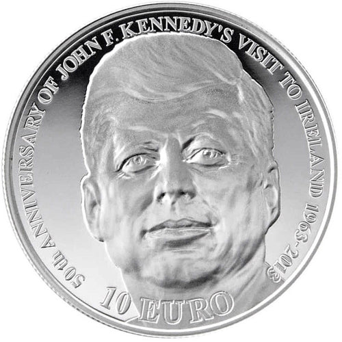 2013 Ireland 10€ JFK Ireland Visit 50yrs Silver Proof