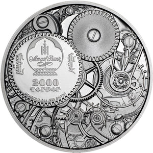 2022 Mongolia 2000Tg Mechanical Ladybug 3oz Silver Coin