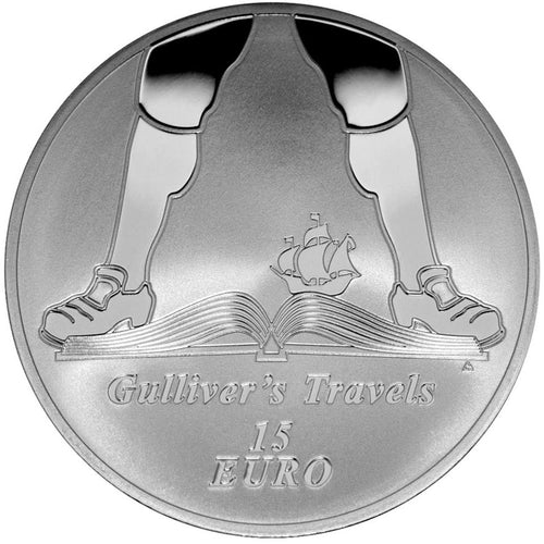 2017 Ireland 15€ Jonathan Swift-Gulliver's Travels Silver Proof