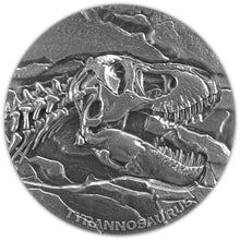 2022 Chad 10,000Fr Tyrannosaurus - Lost Giant Dinosaur 2oz Silver Pair