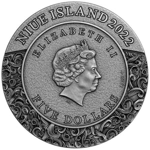 2022 Niue $5 Goddess of Justice 2oz Silver Coin