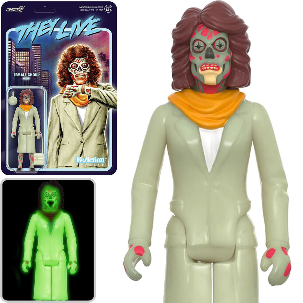 They Live Female Ghoul (Glow) 3 3/4-Inch ReAction Figure