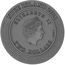 2021 Niue $2 Gods - Zeus 2oz Silver Coin